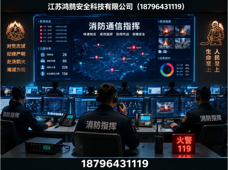 焦作消防通信指挥展示图